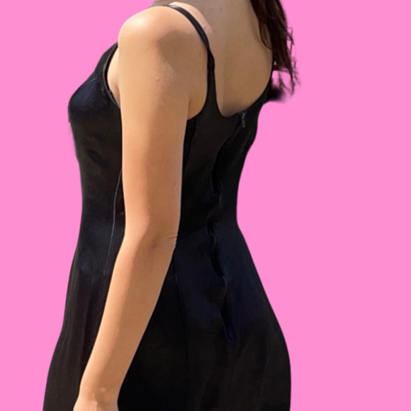 Silk Mini Black Dress - Picture 3 of 4